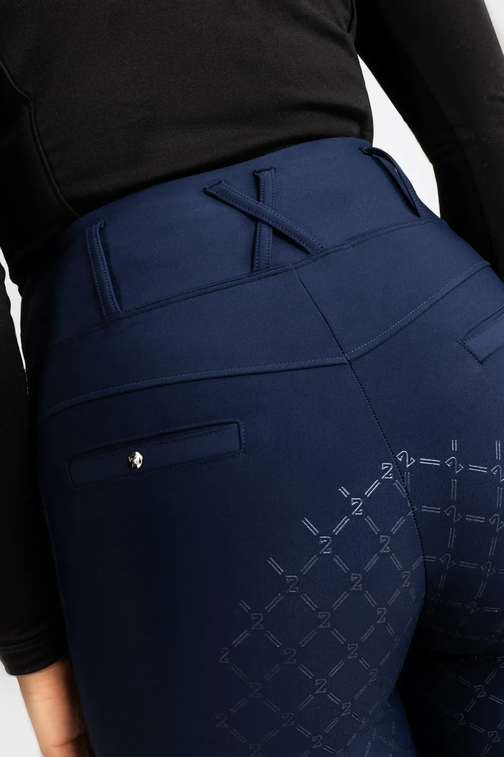 ZacZess London Hybrid ridleggings navy hög midja