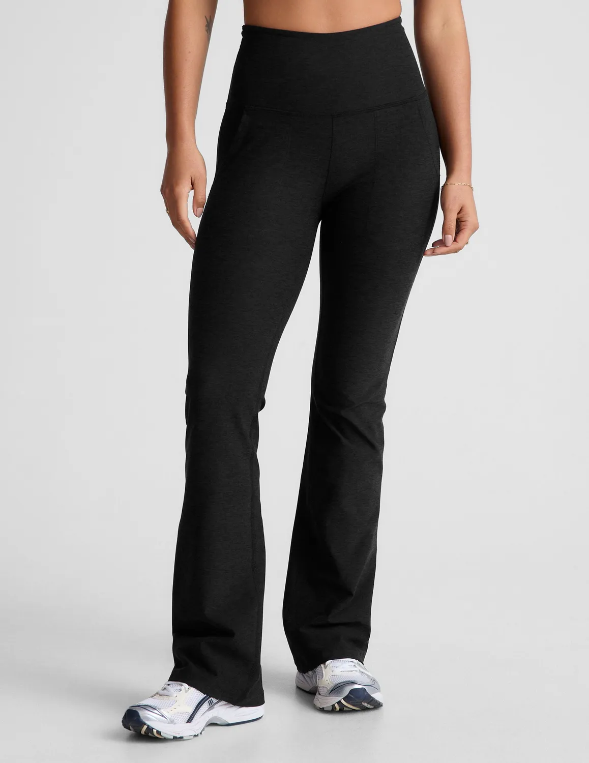 Beyond Yoga Spacedye Practice Pocket Bootcut byxor 29" Darkest Night