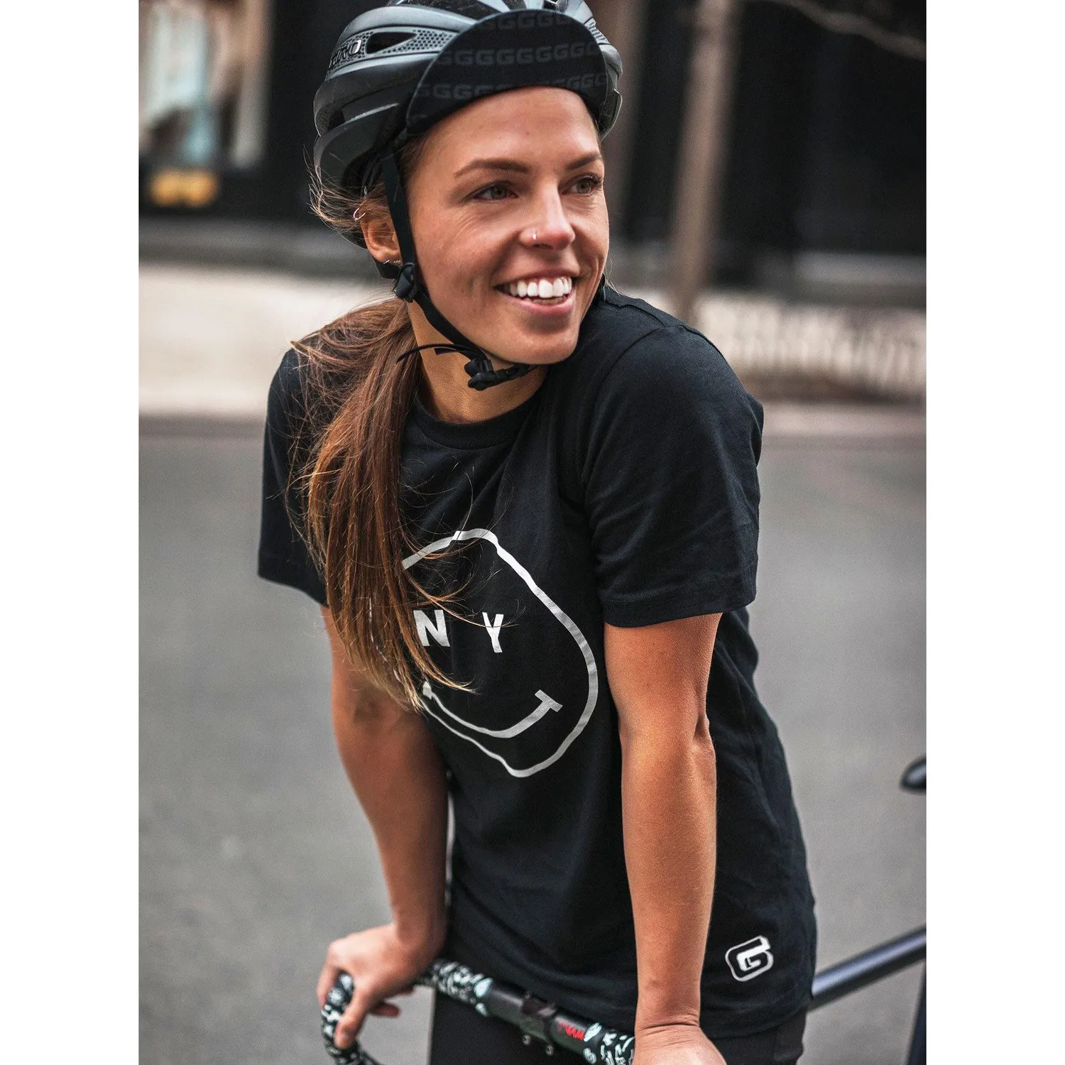 Giordana Knowlita New York Smiley t-shirt svart bomull