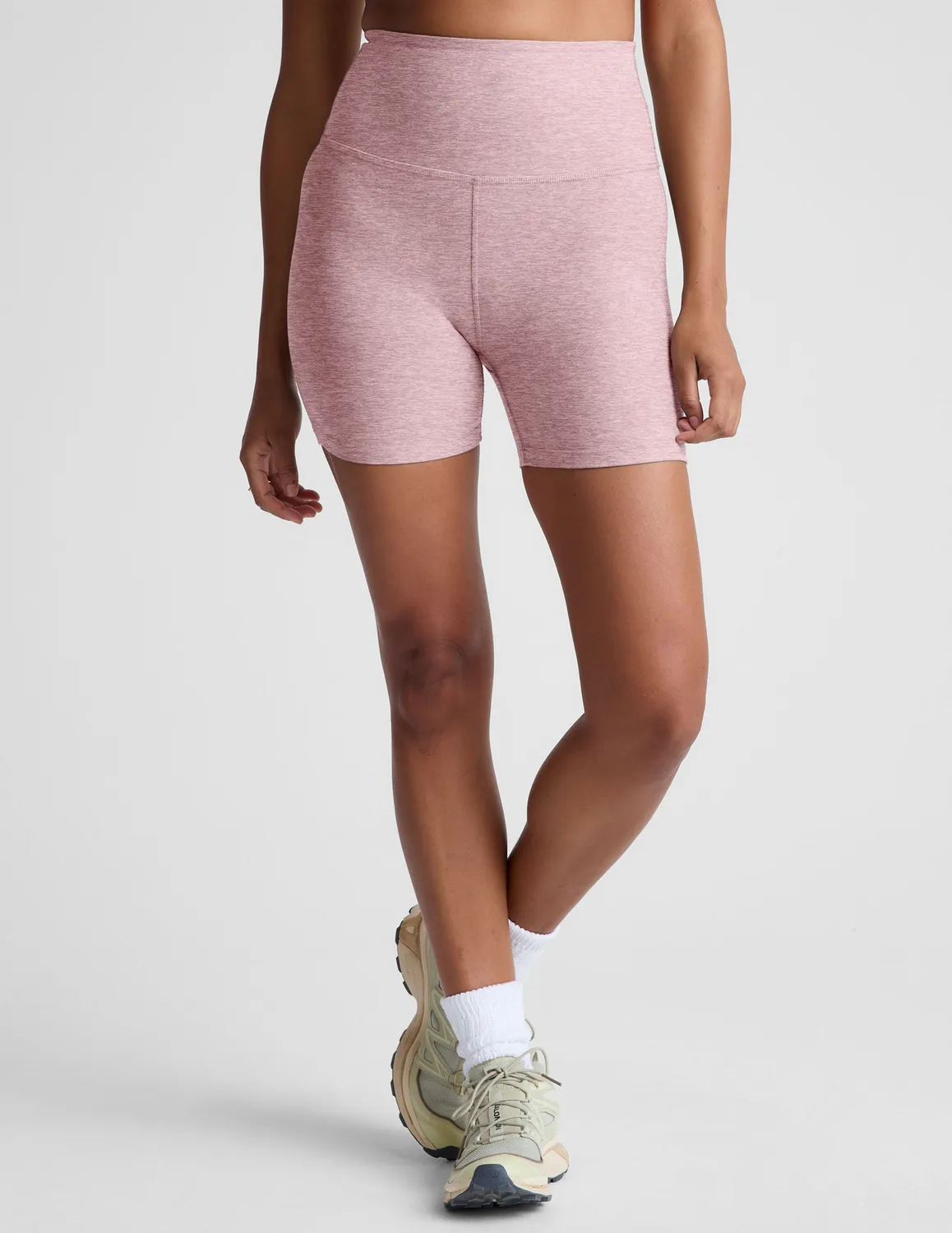 Beyond Yoga Spacedye Keep Pace 5" cykelshorts Blush Blooms rosa melerad