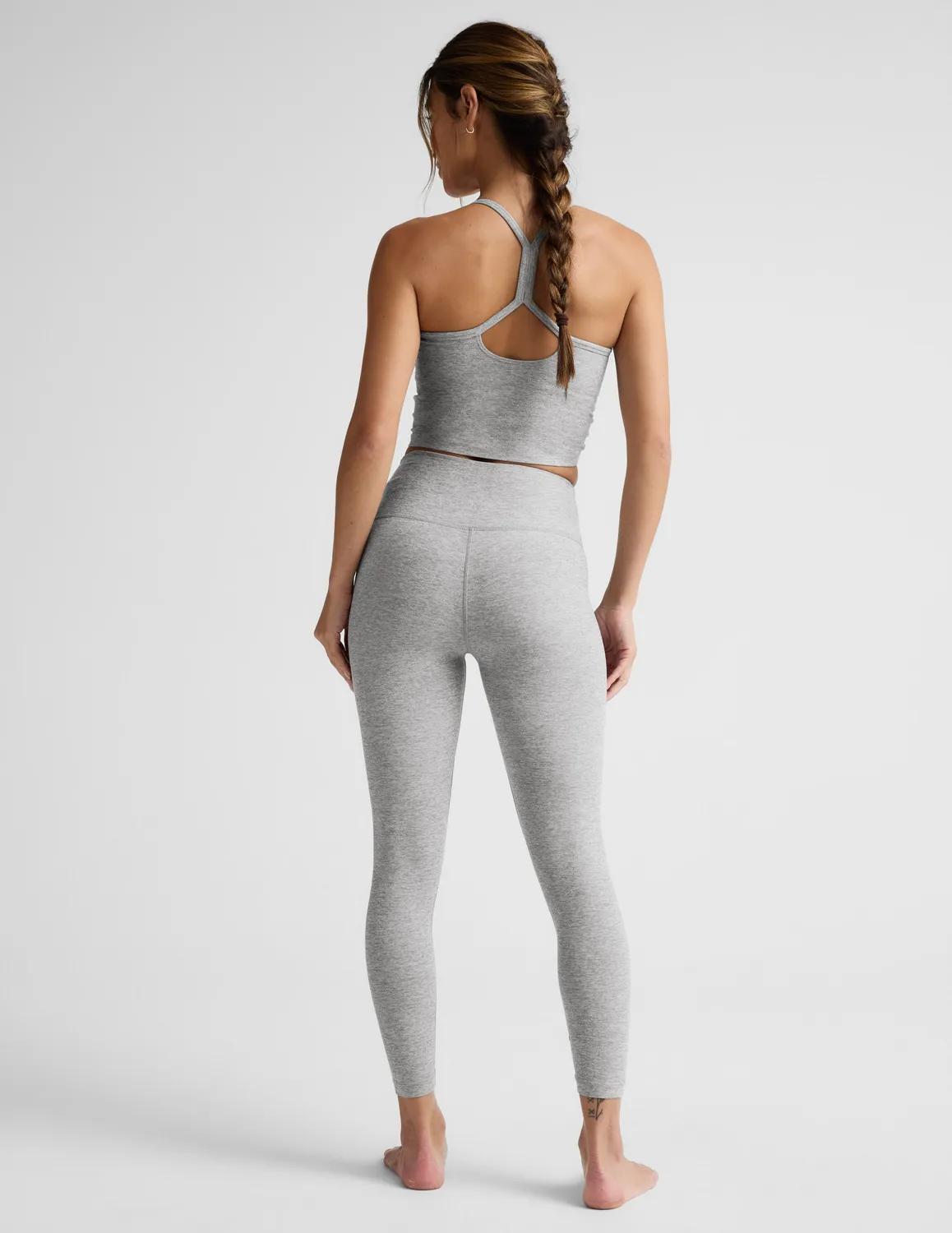 Beyond Yoga Spacedye Centered Midi Legging träningstights Silver Mist