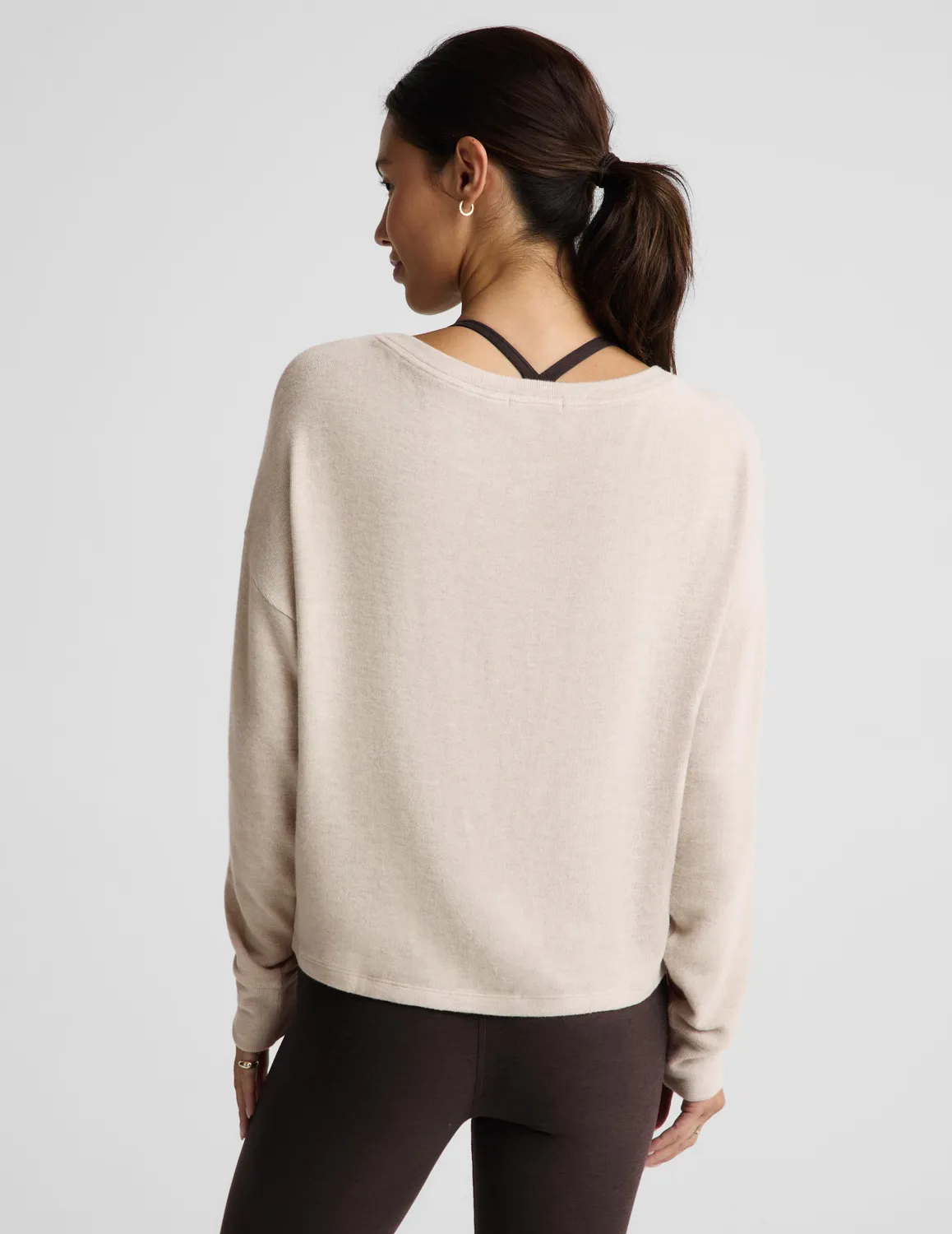 Beyond Yoga LuxeLayer Pullover tröja Oatmeal Heather