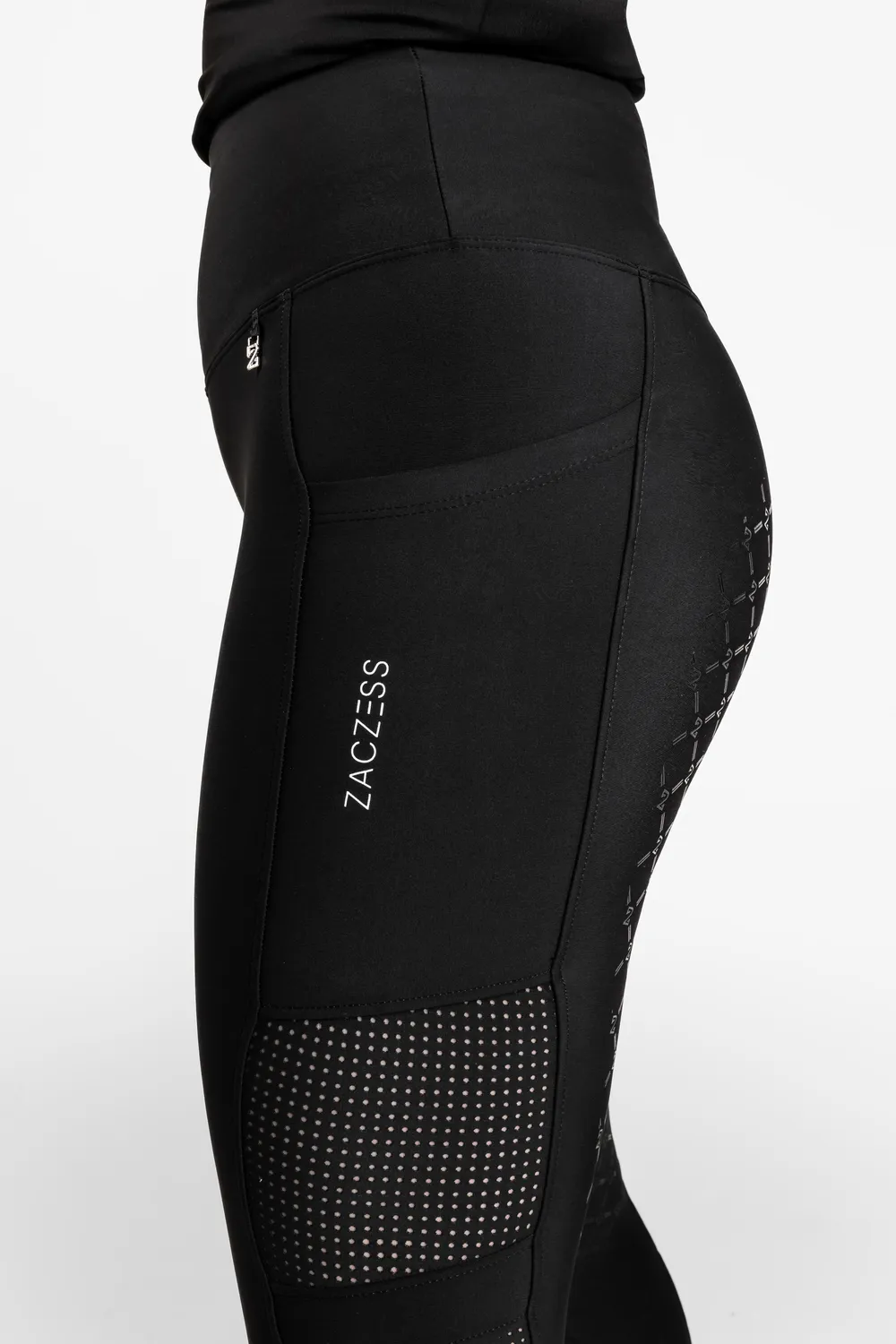 ZacZess AirFlex Leggings Black ridleggings svart dam full grip