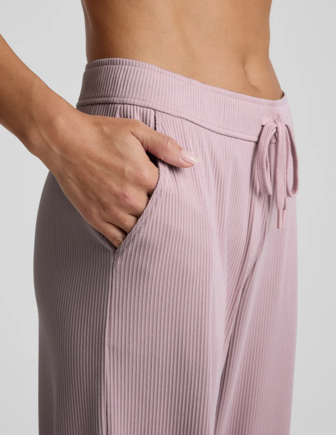 Beyond Yoga Breathe Easy Comfort Cord Pant byxor Pale Pink vida
