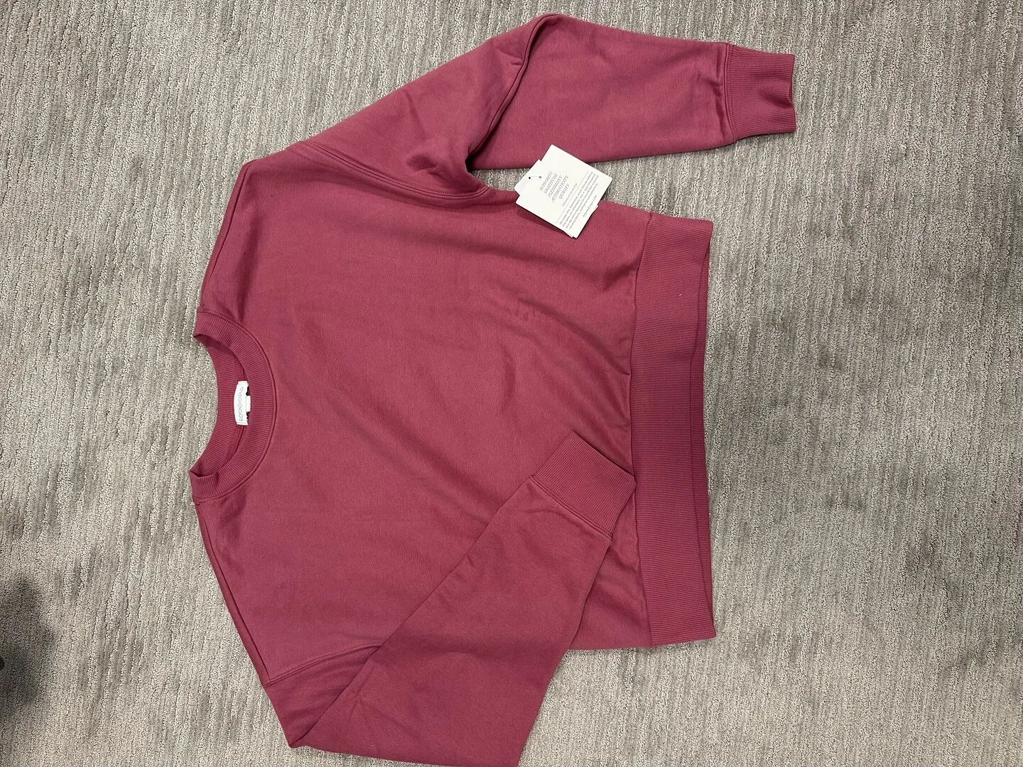 Beyond Yoga LuxeFleece Crewneck Sweatshirt tröja ljusblå lös