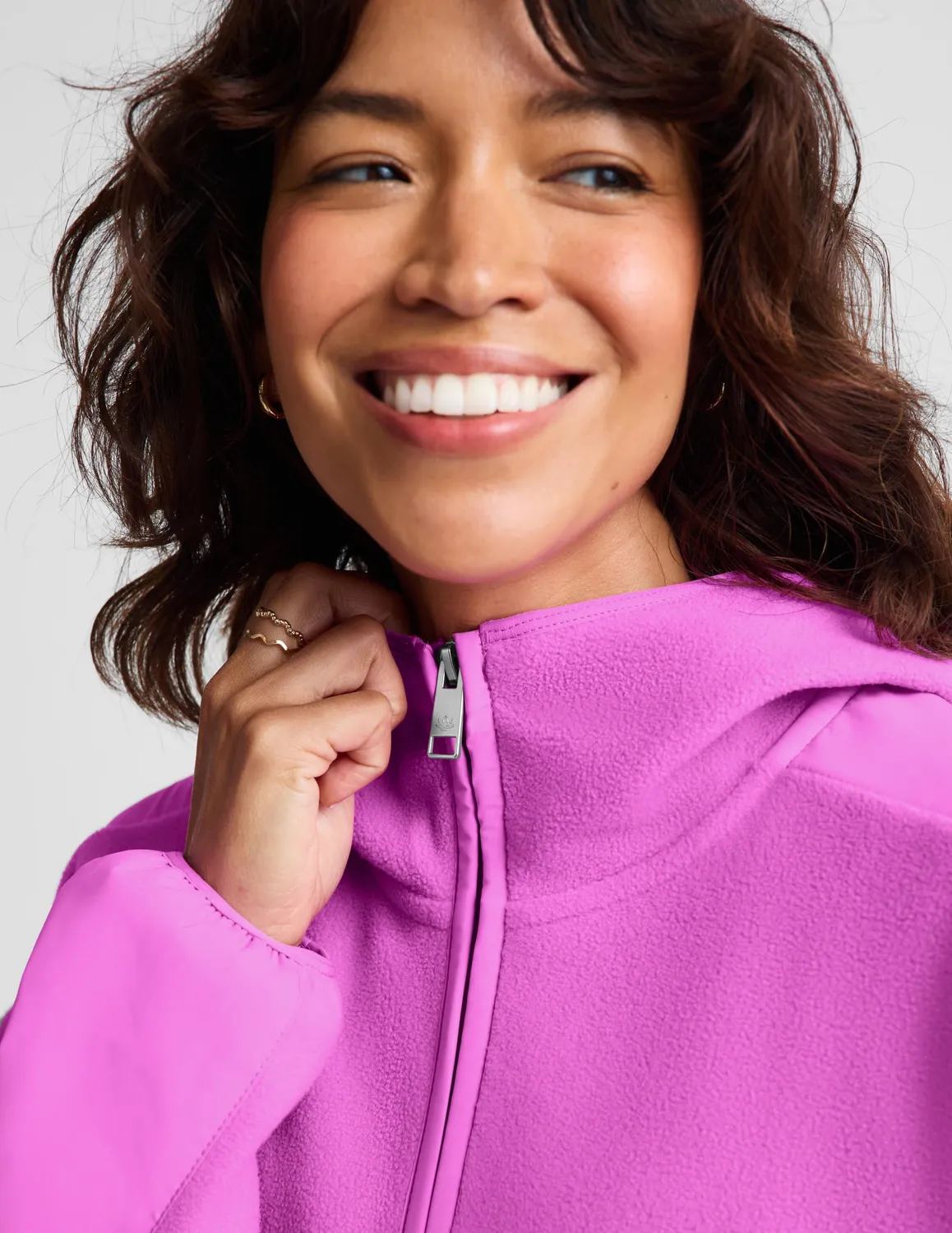 Beyond Yoga PolarFlex Fleece Jacket jacka Electric Fuchsia
