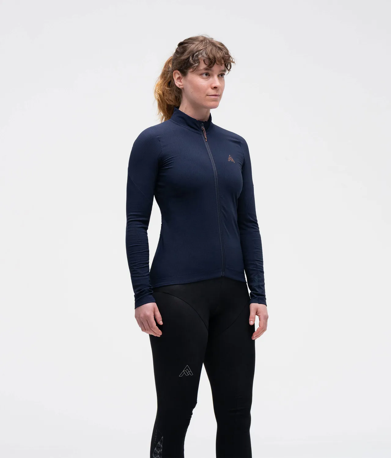 7MESH Tantalus långärmad cykeltröja Classic Navy termisk