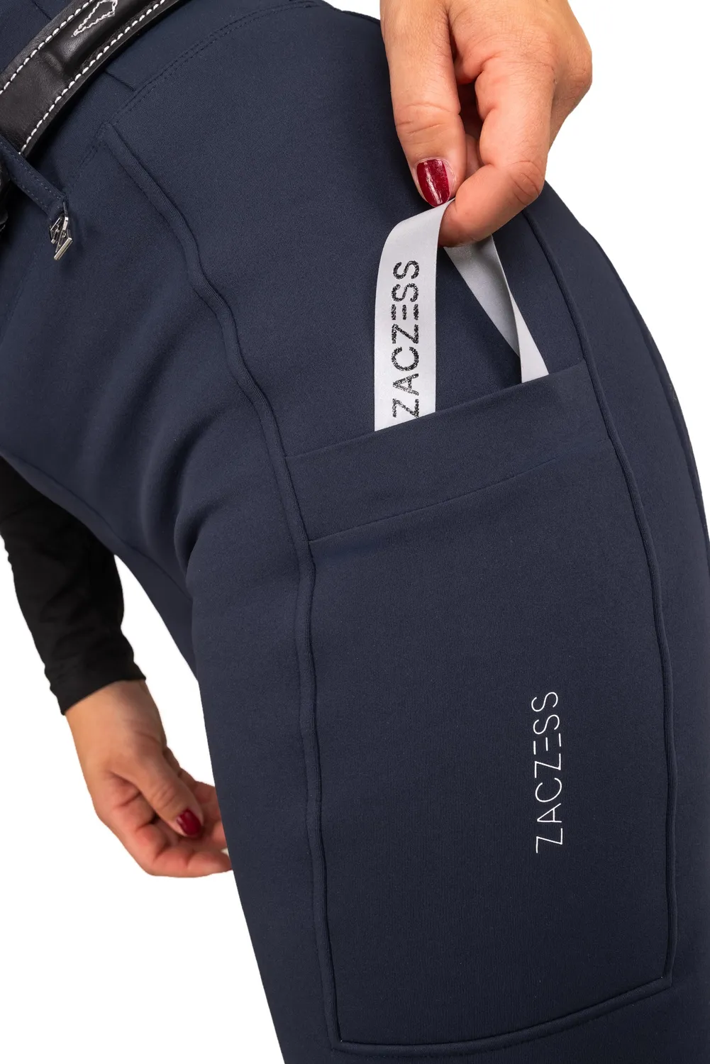 ZacZess Teddy Winter Leggings ridleggings blå teddyfodrad