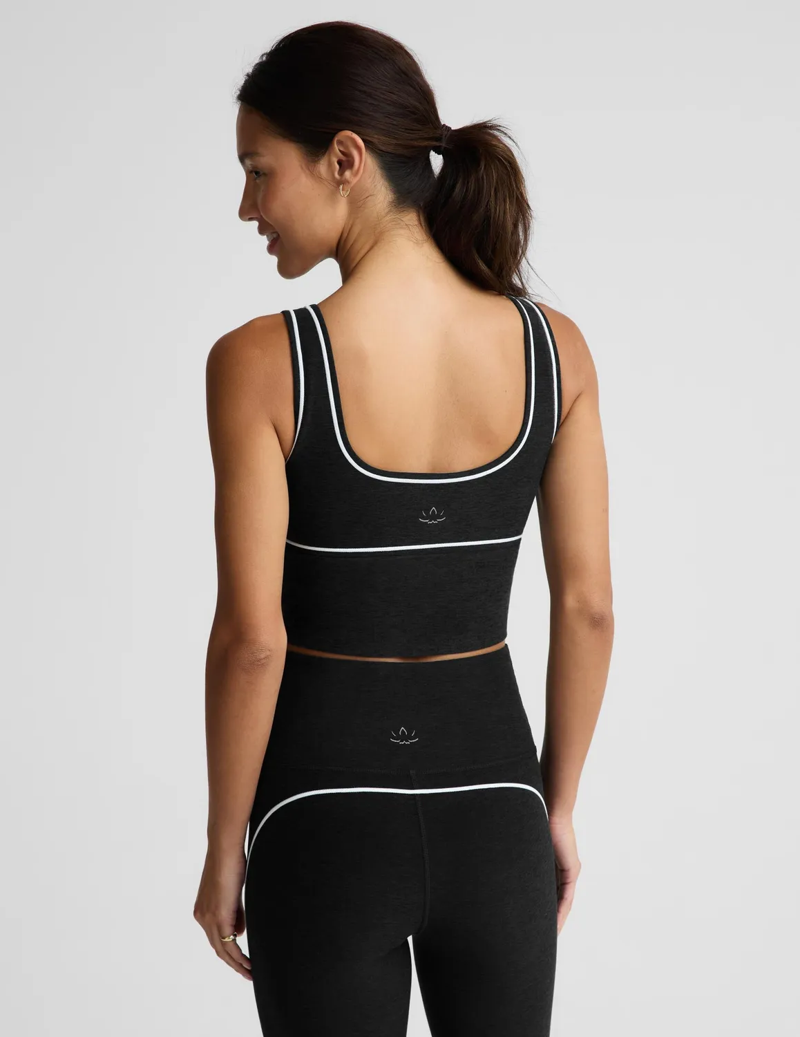 Beyond Yoga Spacedye Dynamic linne Darkest Night croppad