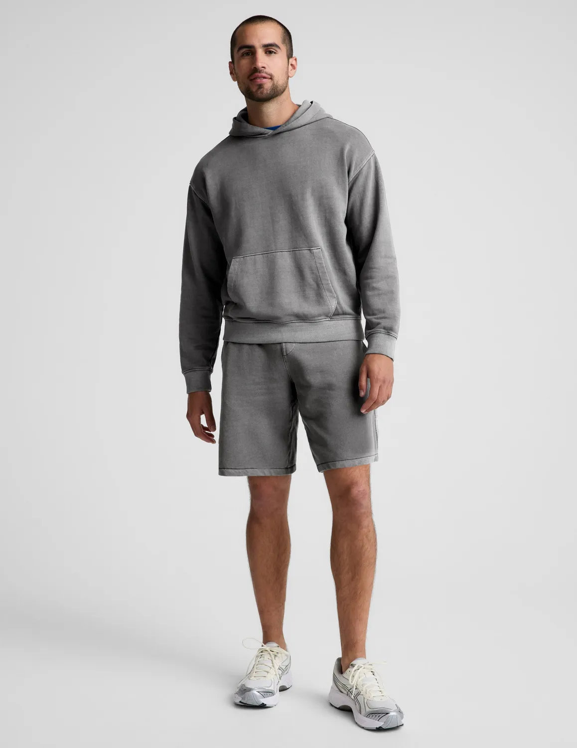 Beyond Yoga Beach Washed Terry herrshorts Black Ash bomull