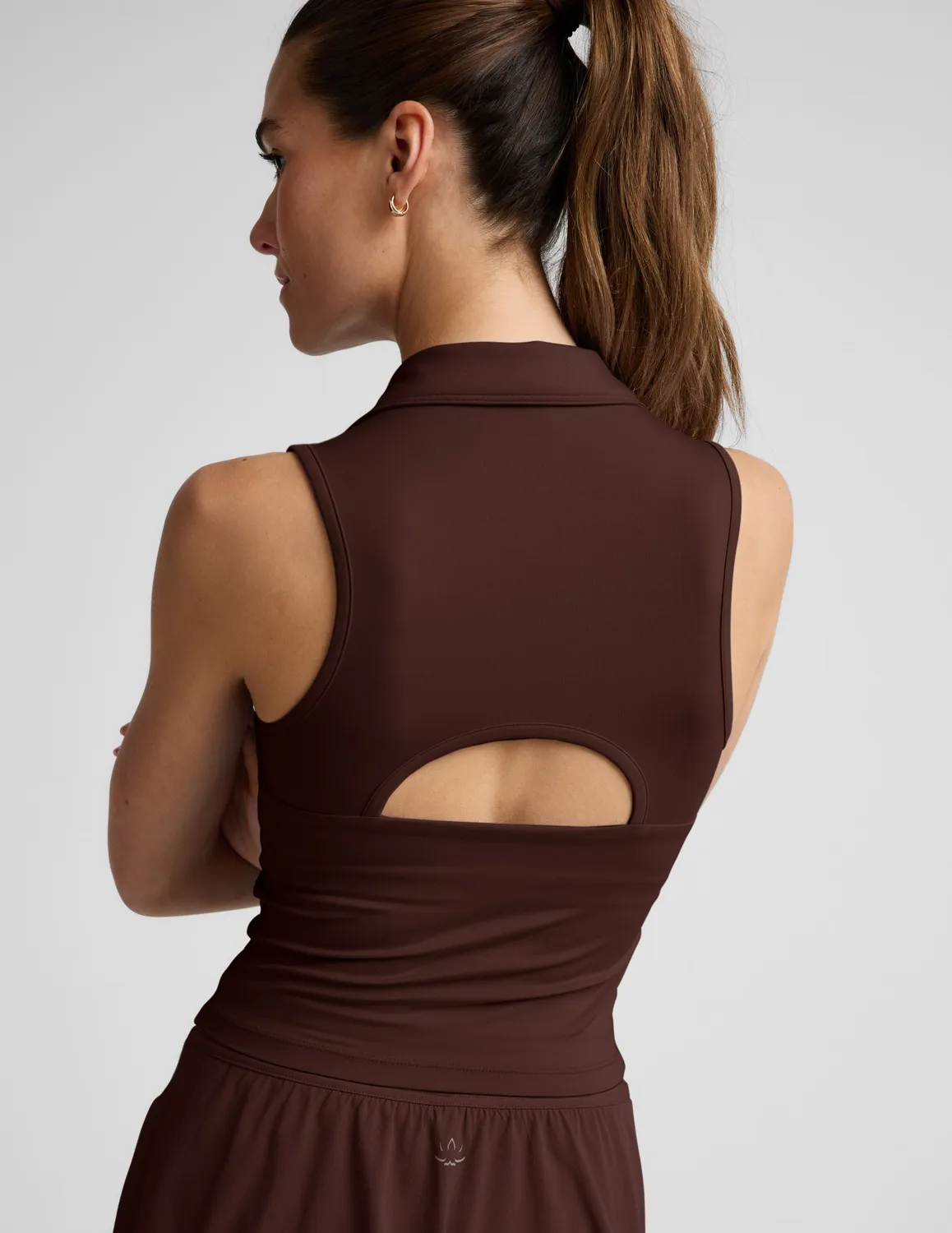 Beyond Yoga Sport Active Polo Tank linne Iced Mocha neutral