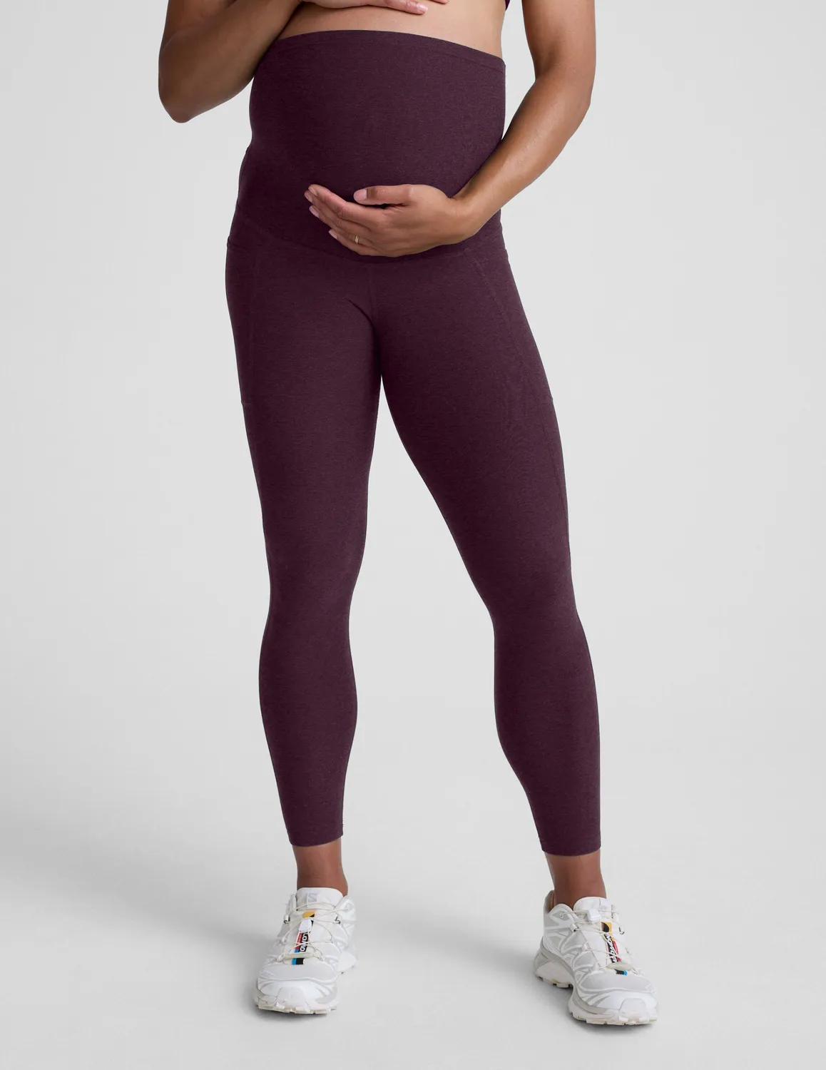 Beyond Yoga Spacedye Love the Bump midi leggings aubergine fickor