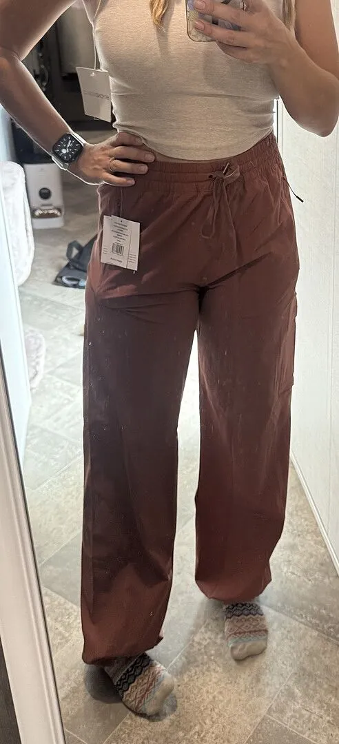 Beyond Yoga Peak Pant friluftsbyxor camel resår