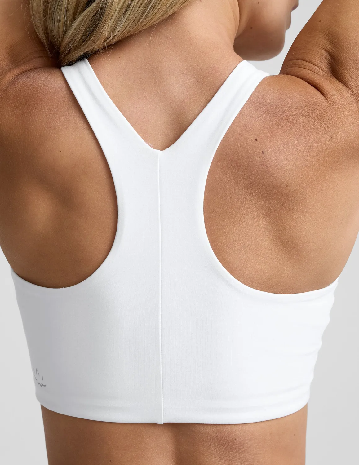 Beyond Yoga Spacedye Refocus Bra sportbh Cloud White hög hals