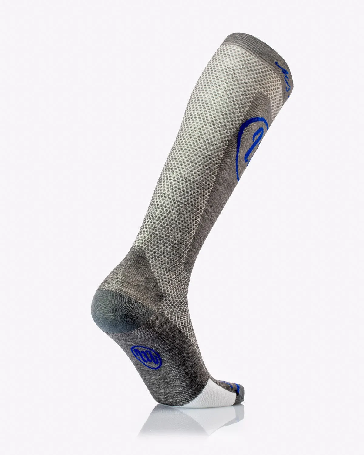 MB Wear Pro Race Grey/Blue skidstrumpor L stöd