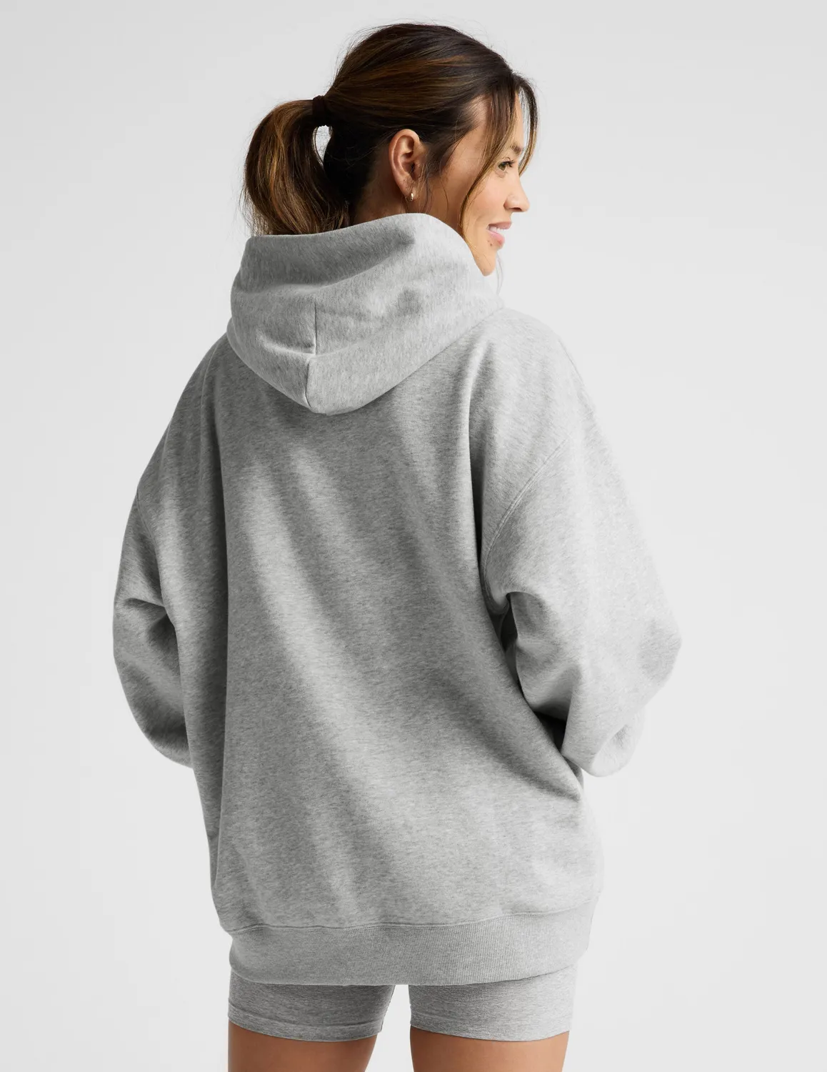 Beyond Yoga LuxeFleece Classic hoodie light heather gray