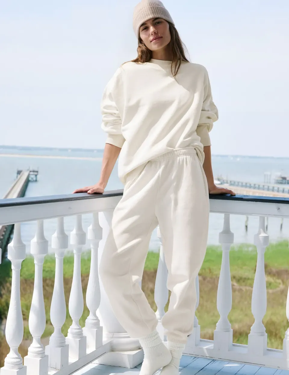 Beyond Yoga LuxeFleece 2.0 Jogger 26 mjukisbyxor fresh snow