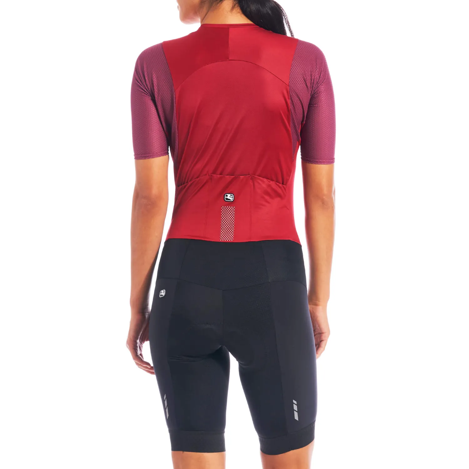 Giordana SilverLine Doppio Suit cykeldräkt dam granatröd med chamois