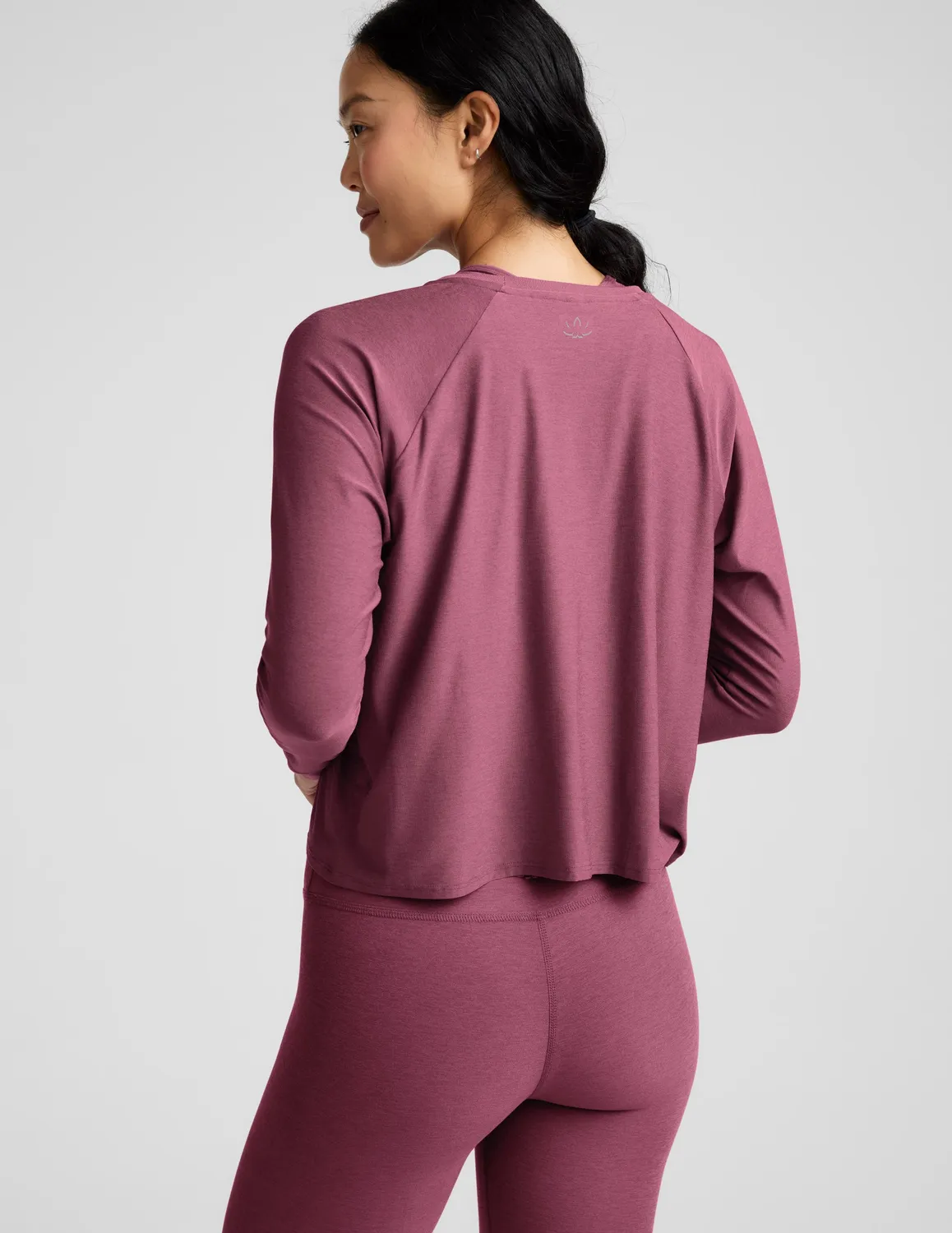 Beyond Yoga Featherweight Daydreamer Pullover tröja Smooth Mauve Heather mjuk
