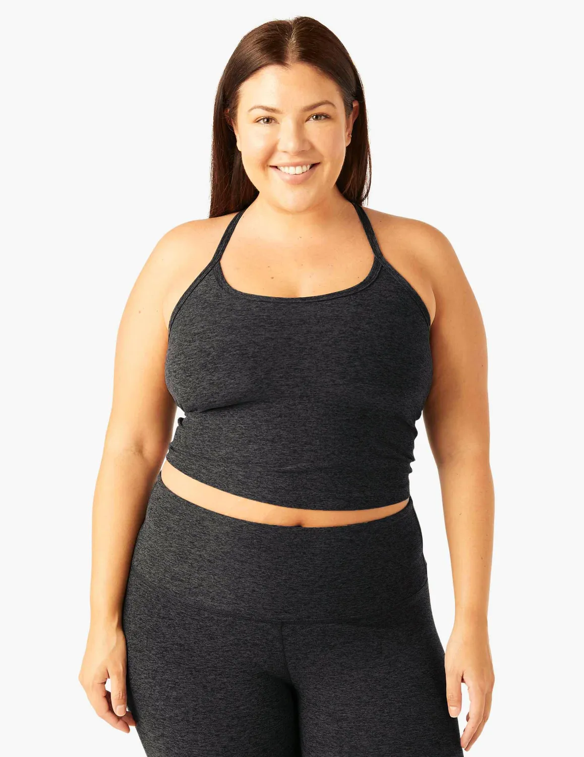 Beyond Yoga Spacedye Slim Racerback cropline Black-Charcoal