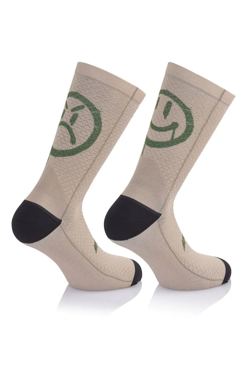 MB Wear Smile Emotions Brown-G cykelstrumpor S/M mönstrad