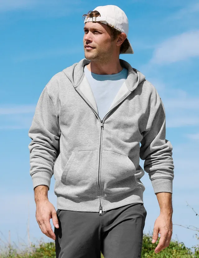 Beyond Yoga LuxeFleece Full Zip hoodie Light Heather Gray
