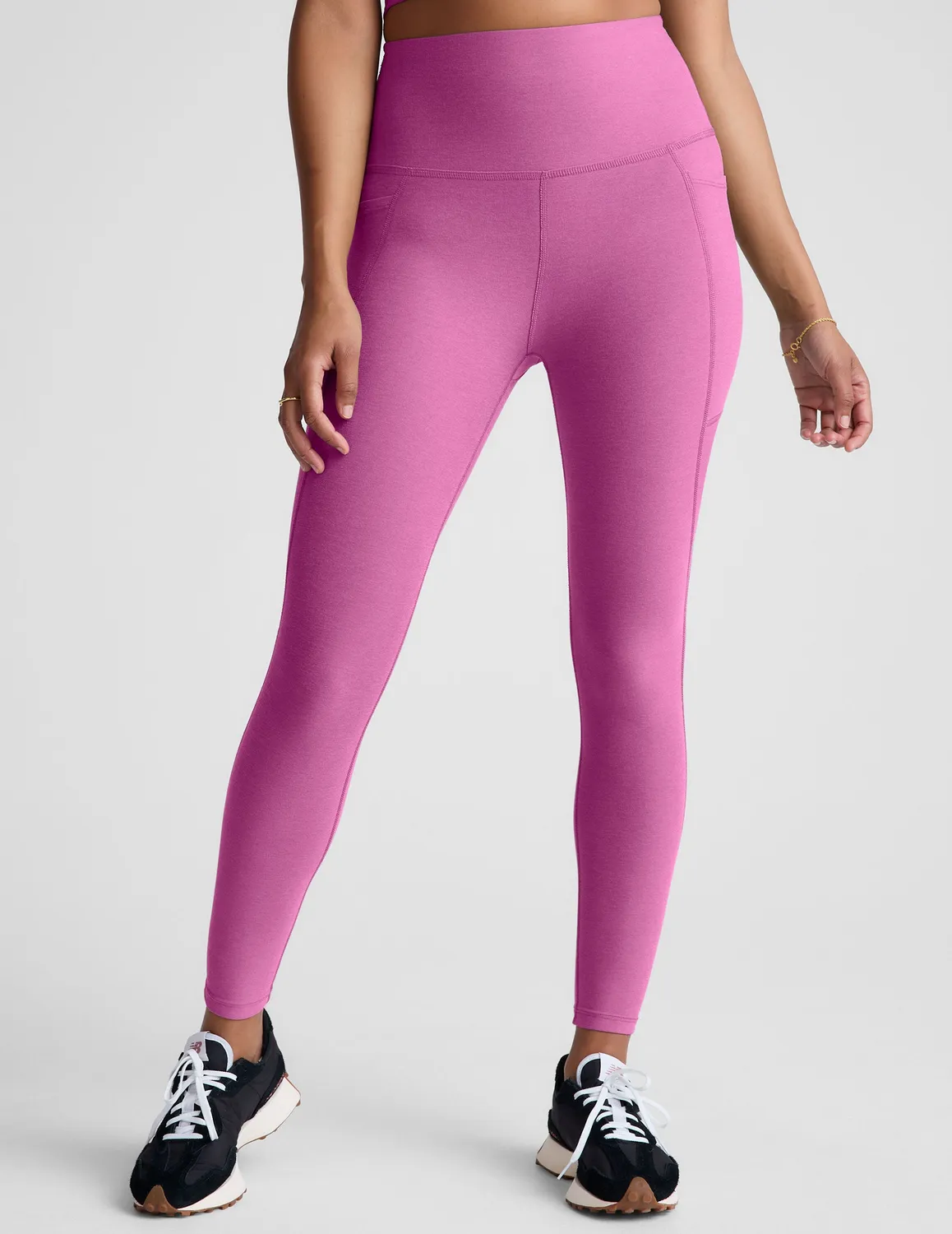 Beyond Yoga Spacedye Out Of Pocket High Waisted Midi Legging Sunset Violet Heather