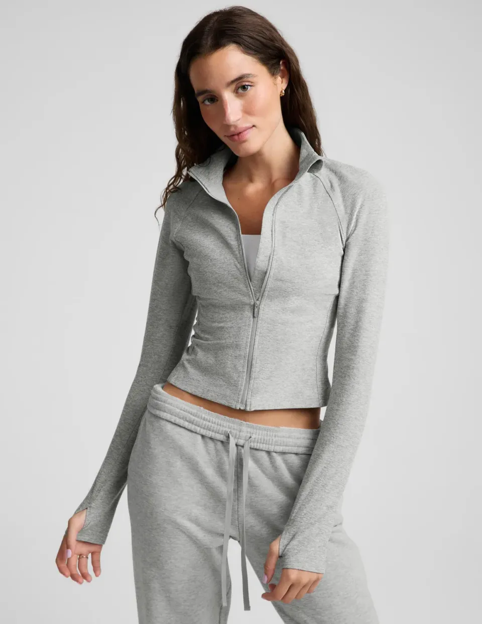 Beyond Yoga Spacedye High Definition jacka Silver Mist stretchig