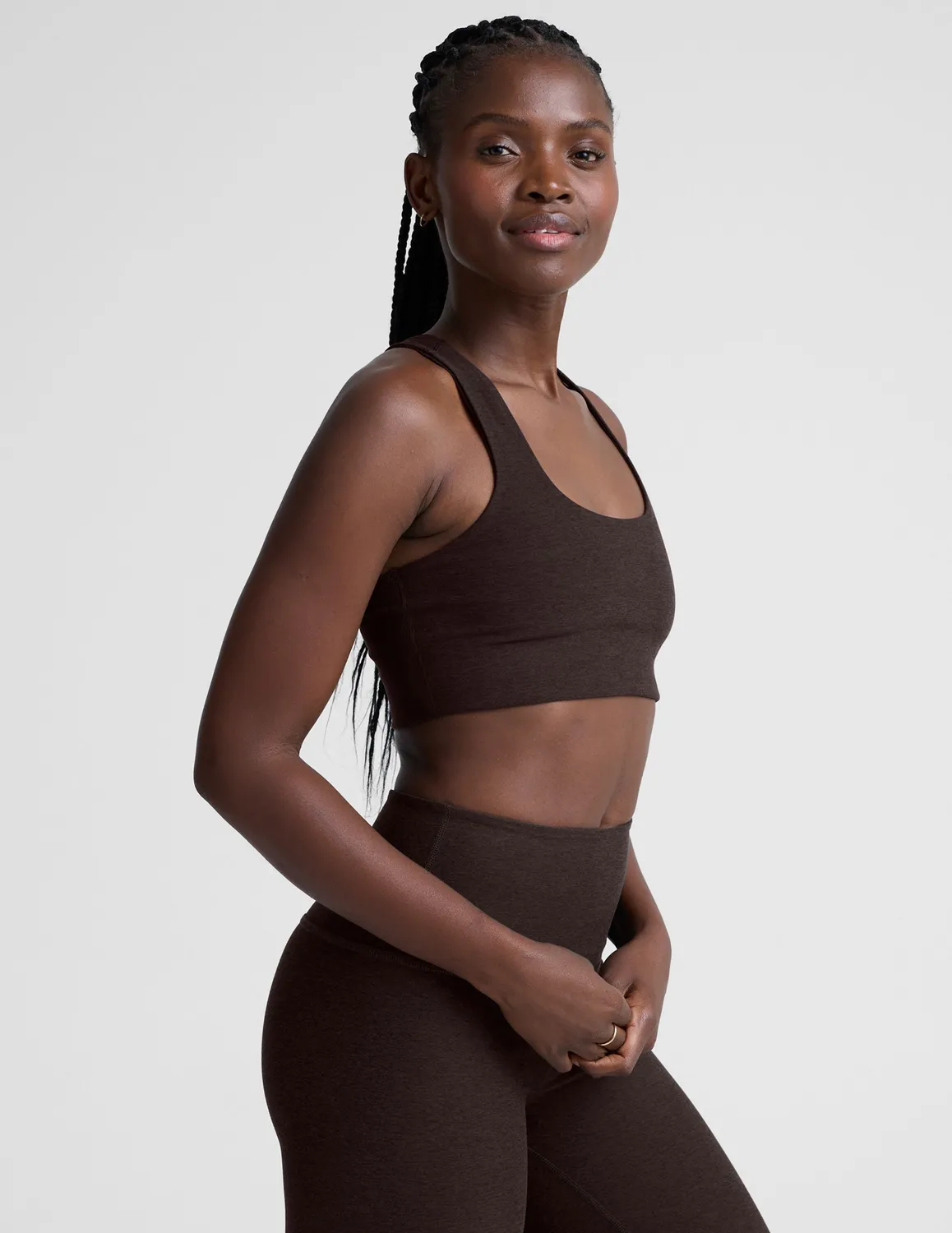 Beyond Yoga Spacedye Simplicity Long Line Bra 2.0 sport-bh Choklad