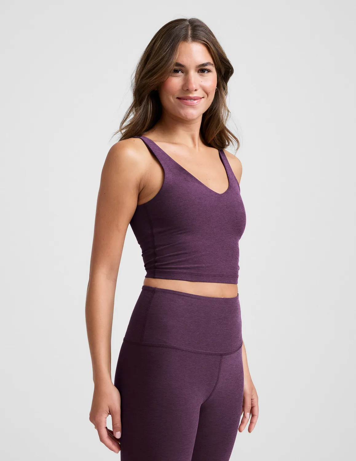 Beyond Yoga Spacedye Good Day Cropped Tank träningslinne Brilliant Blackberry