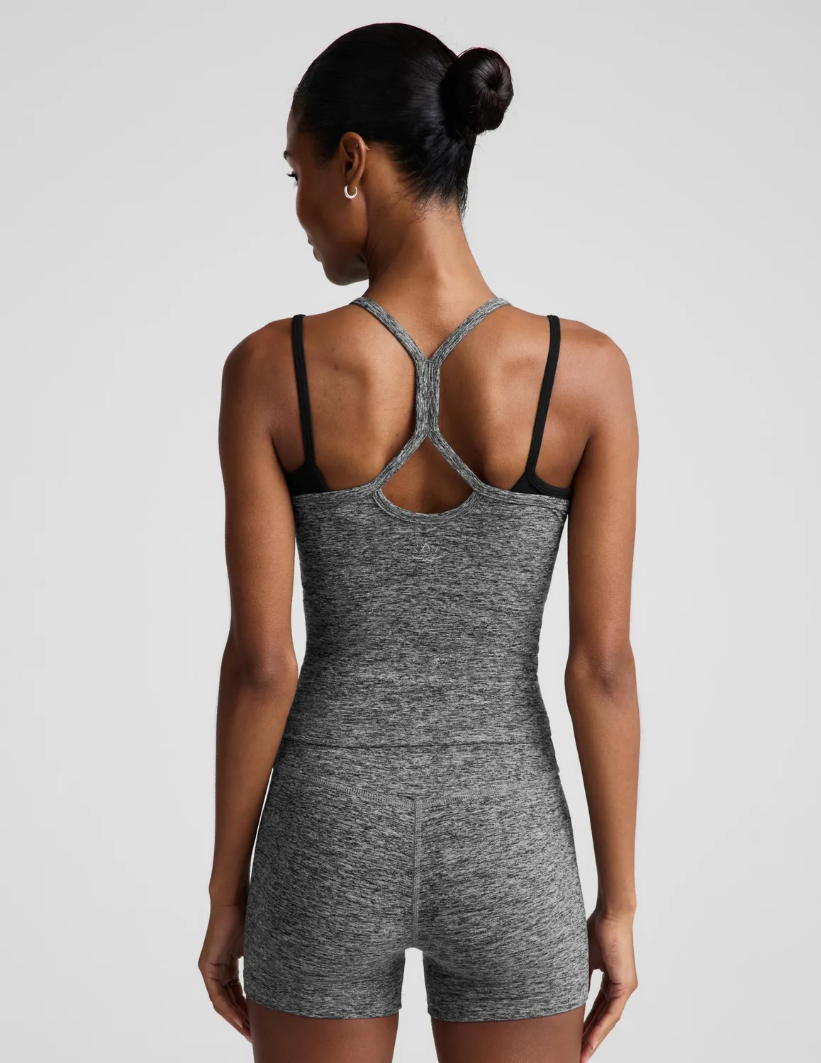 Beyond Yoga Spacedye Layered Tank linne gråsvart med bh