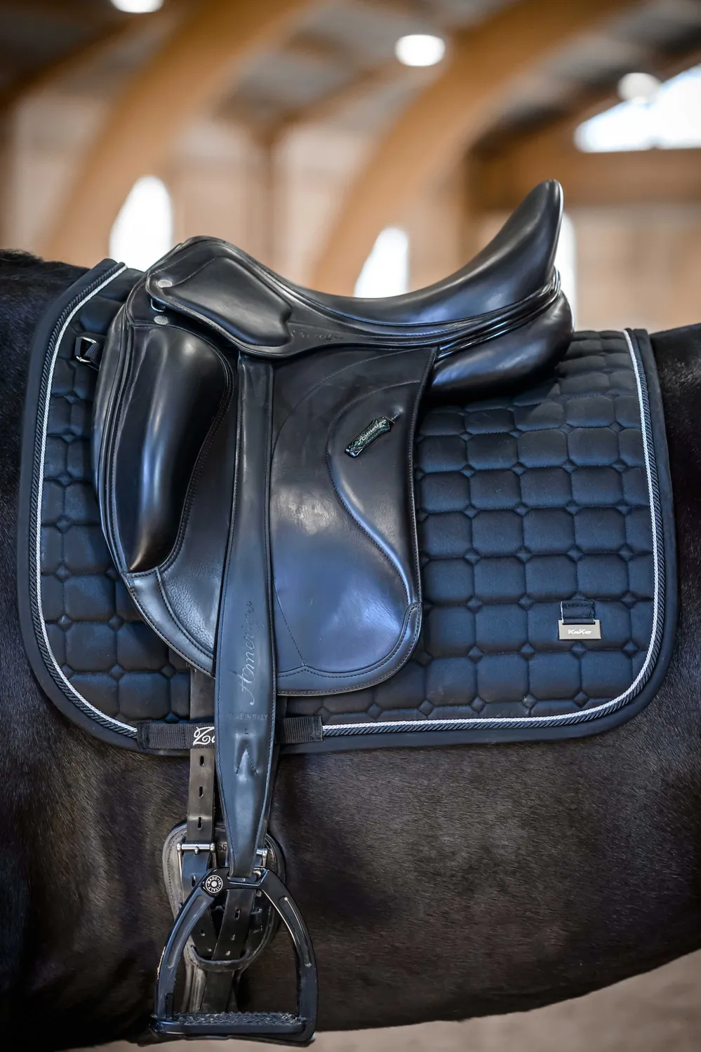 ZacZess Dressage Black Edition dressyrschabrak svart Full Quick Dry