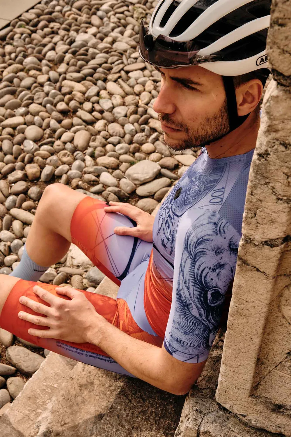 Giordana La Posta Urto cykelkit orange ventilerande