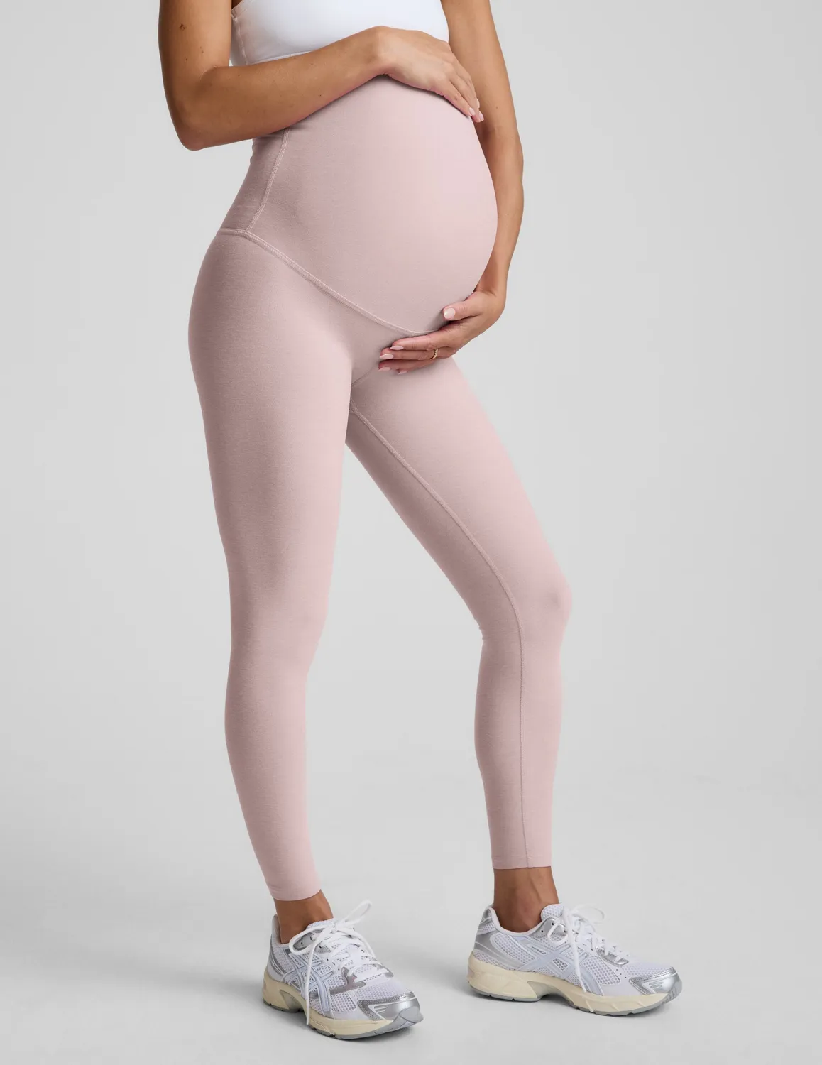 Beyond Yoga Spacedye Love the Bump mammaleggings Pale Pink midi
