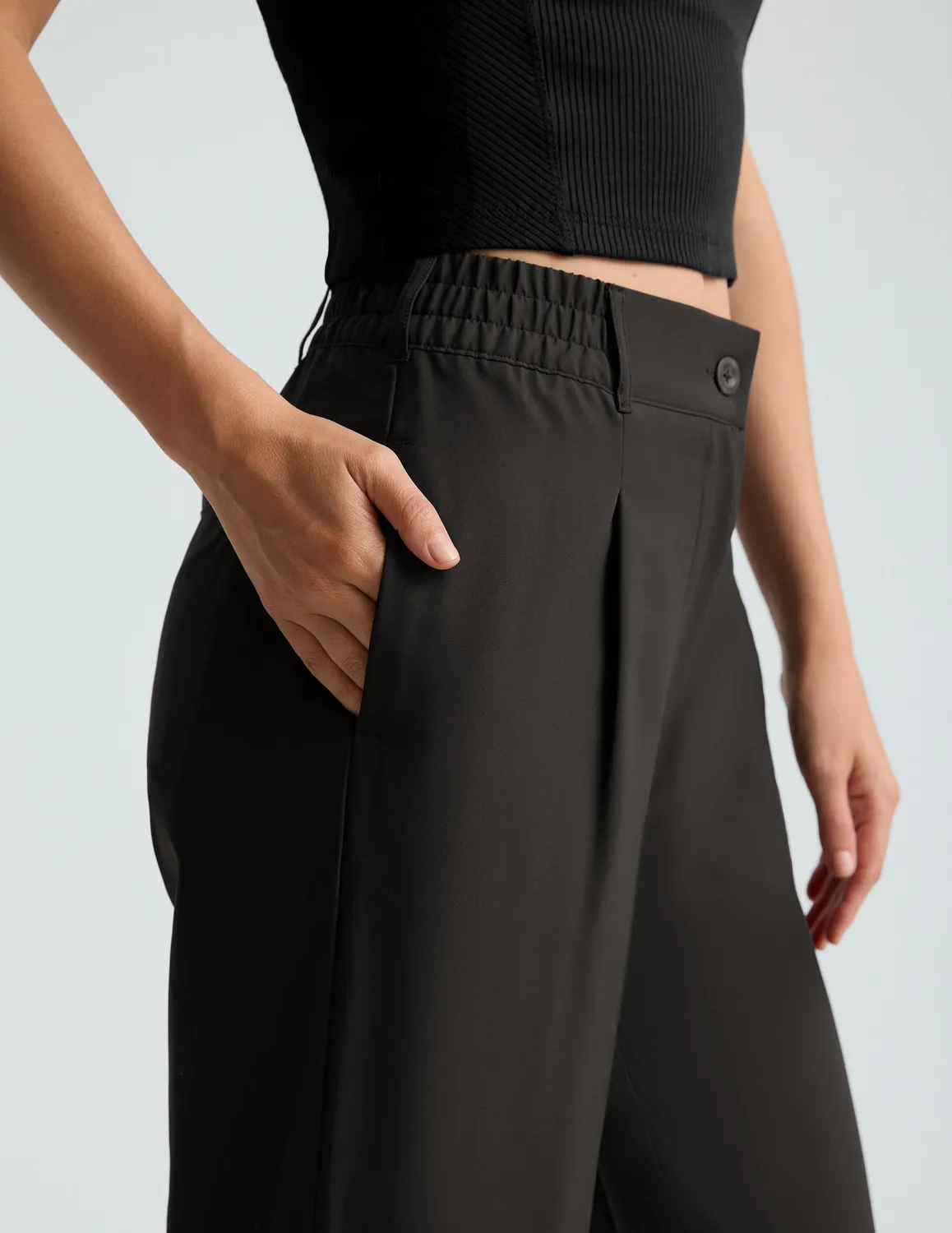 Beyond Yoga Status Wide Leg Trouser 29 byxor svart vida
