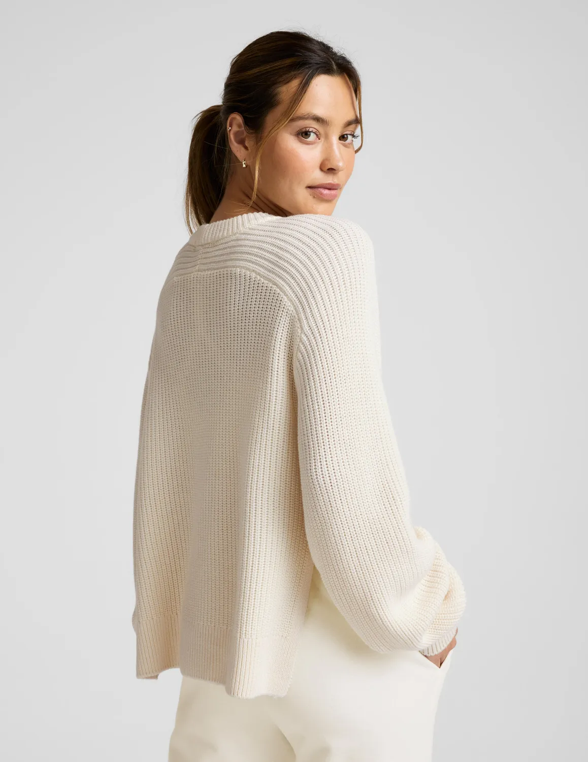 Beyond Yoga Ready For Anywhere Hi Lo Sweater tröja Dove