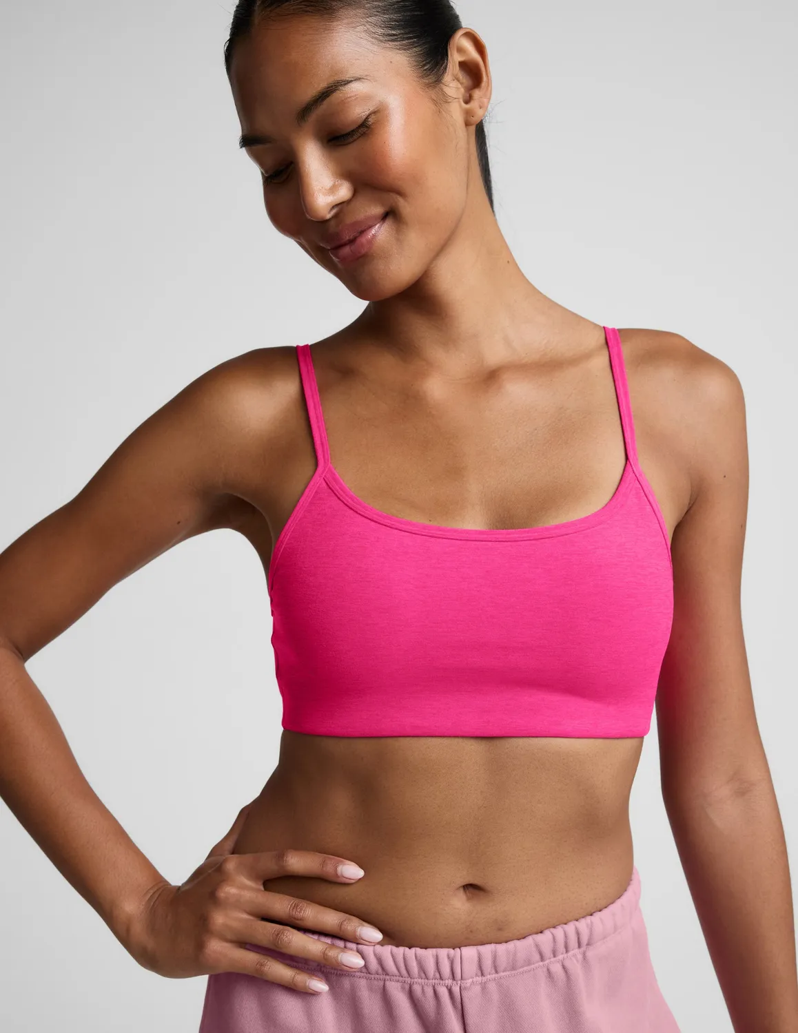 Beyond Yoga Spacedye Forever Bra sport-bh Pink Glow Heather rosa