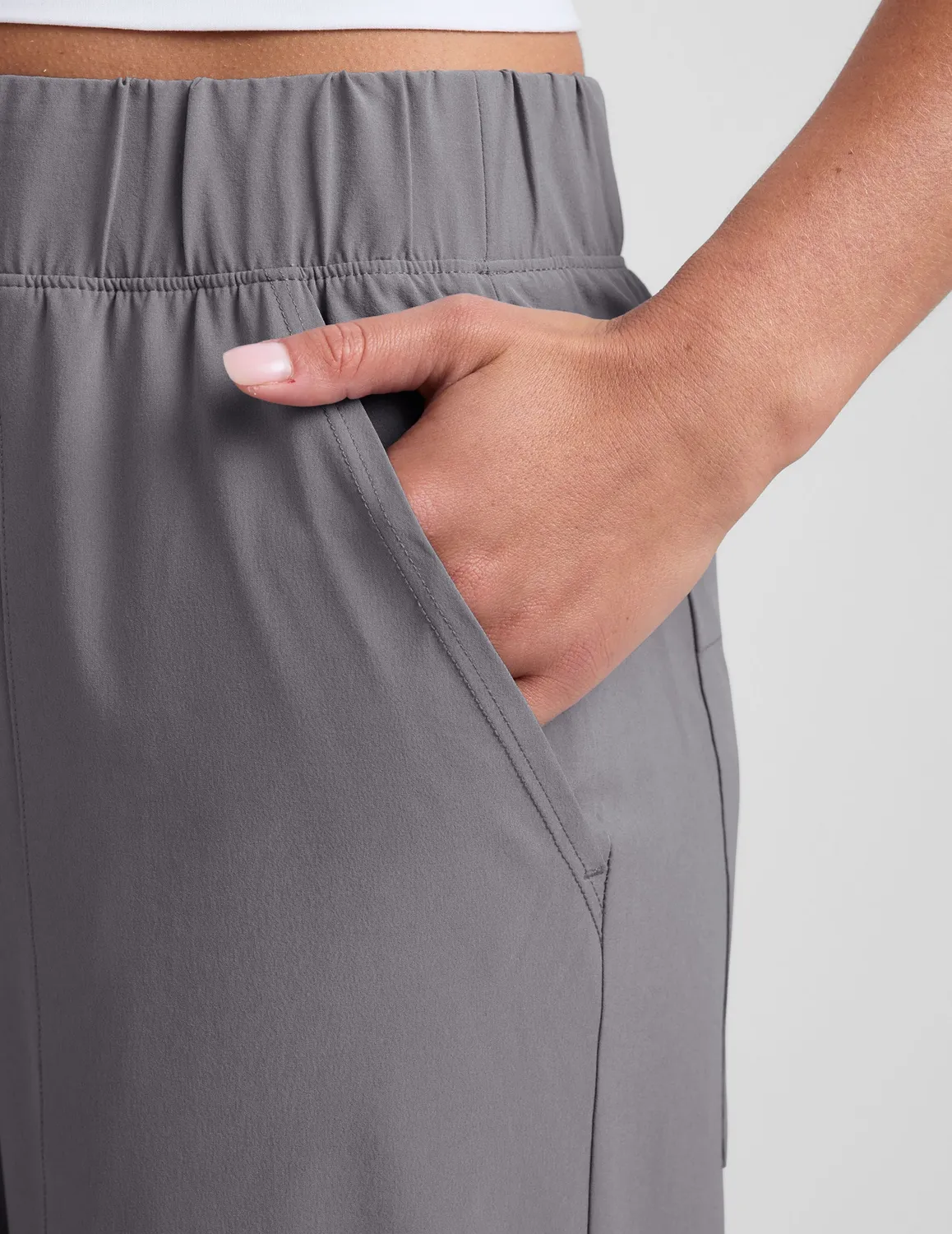 Beyond Yoga Easy Wide Leg Pant 31" byxor Cloud Gray ljusgrå