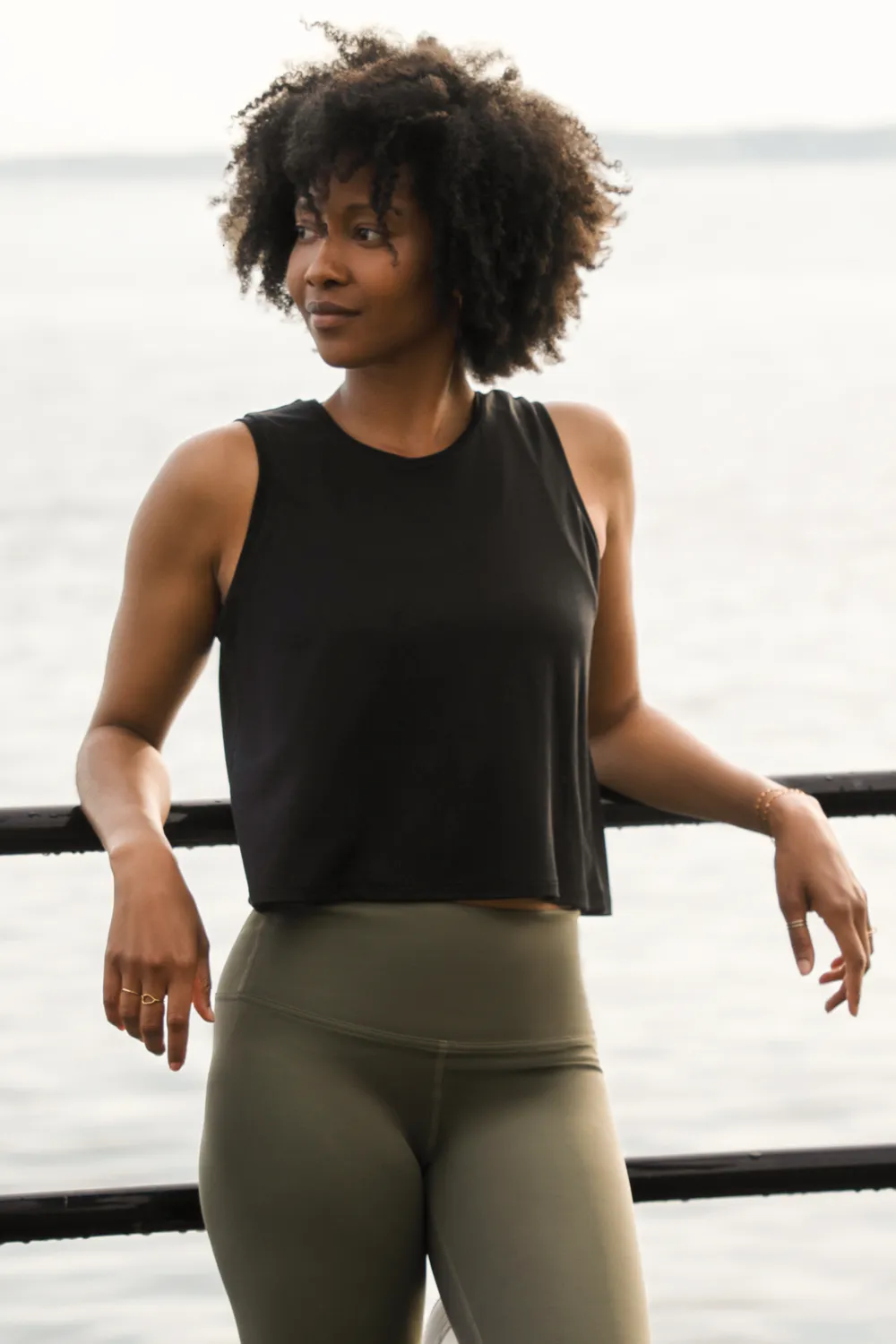 Tripulse AER Relaxed Tencel Crop Top träningstopp sval