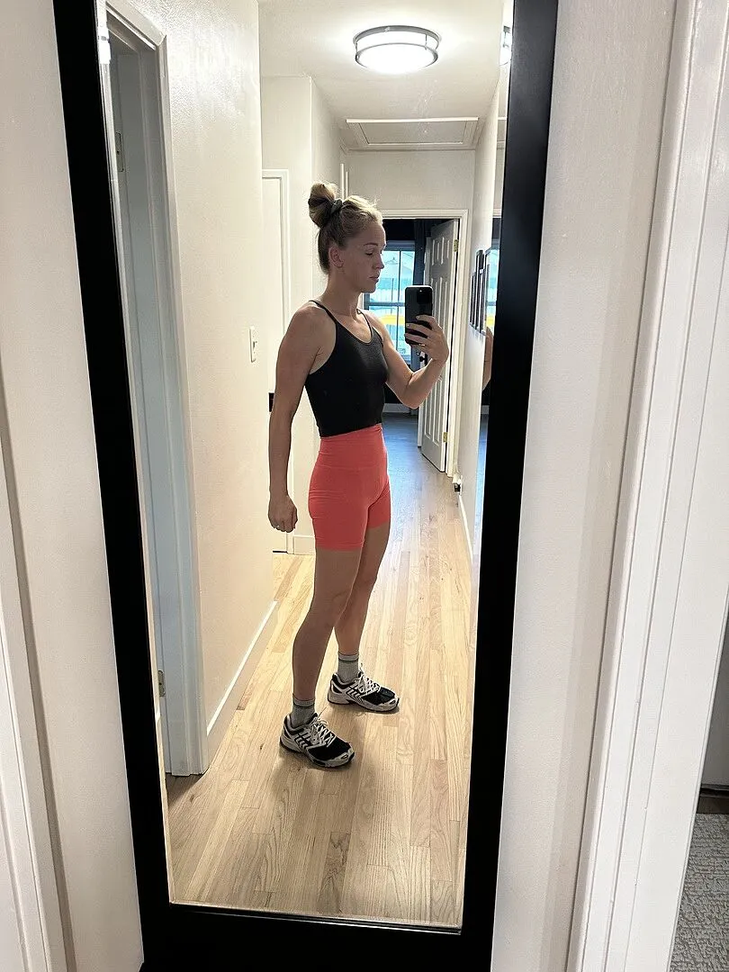 Beyond Yoga Spacedye Keep Pace 5 Pocket Shorts Iced Mocha med fickor