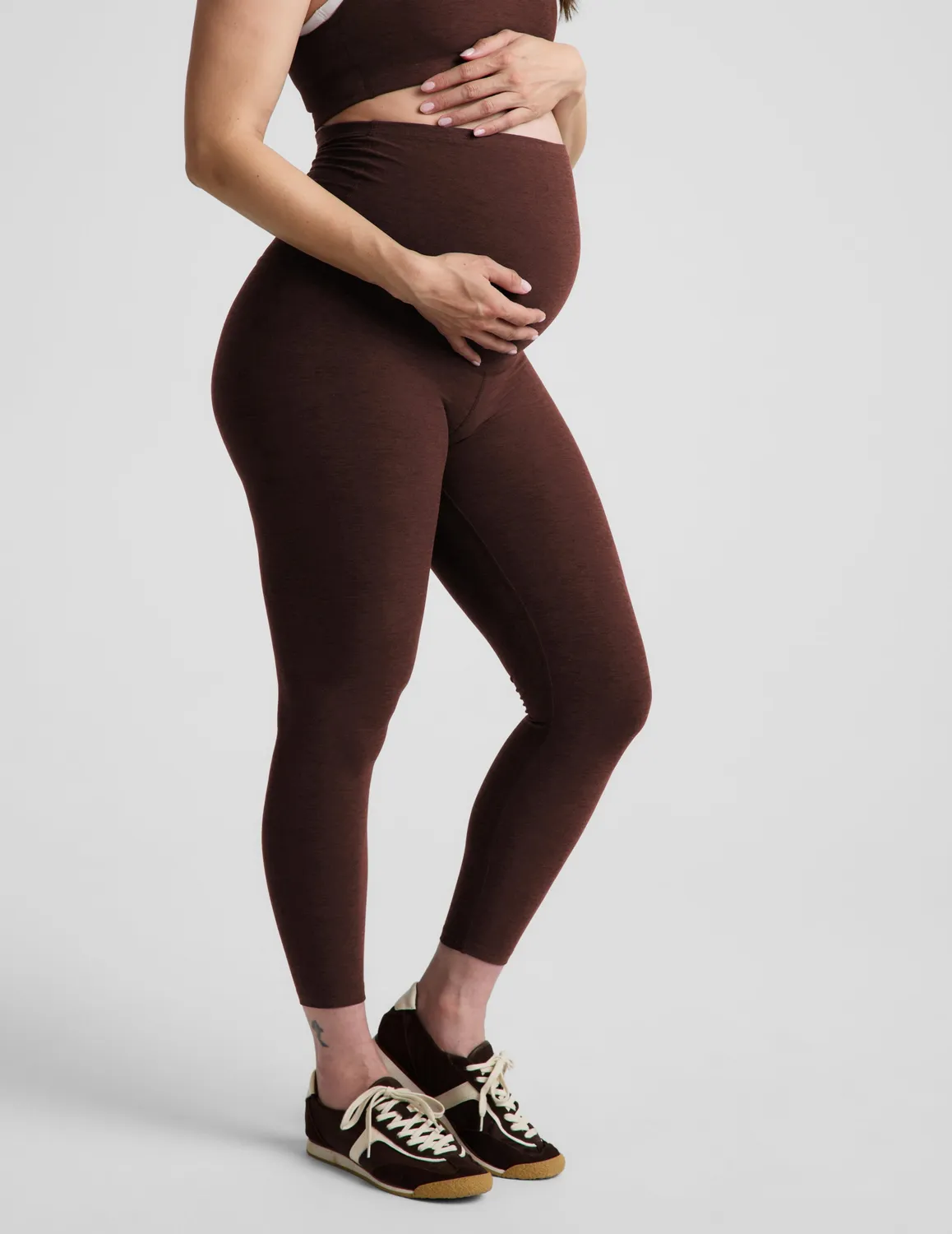 Beyond Yoga Spacedye Love the Bump Midi leggings Iced Mocha gravid