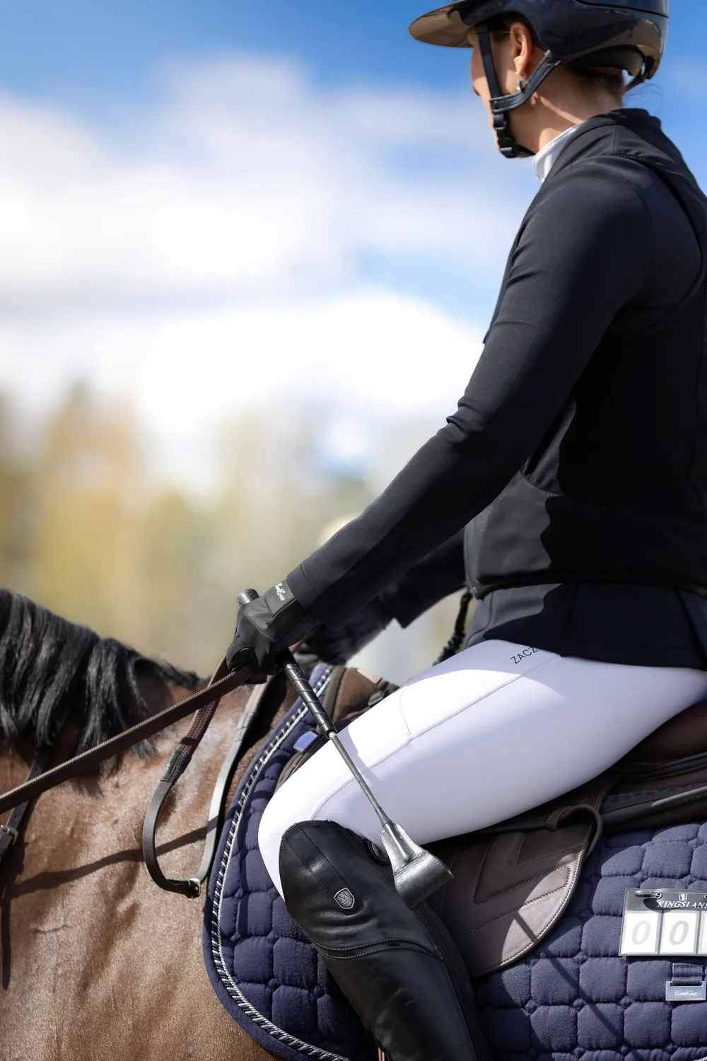 ZacZess London Hybrid ridleggings white hög midja