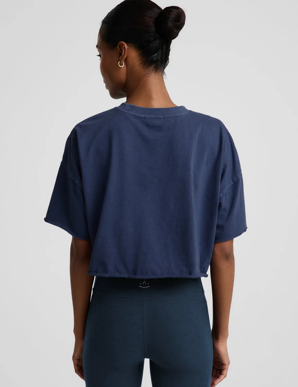 Beyond Yoga SoftKnit Better Than Ever Cropped t-shirt blå bomull
