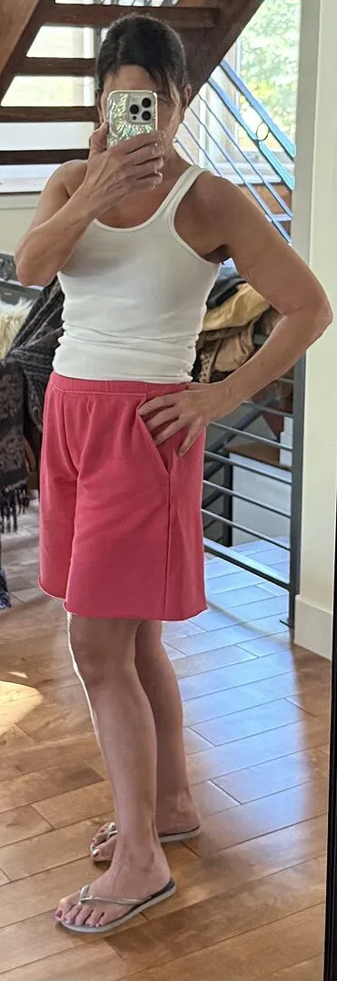 Beyond Yoga Fade Out bermudashorts Washed Vintage White låg midja