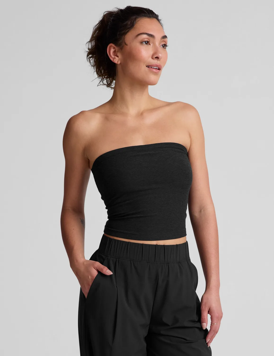 Beyond Yoga Spacedye Strapless Top tubtopp Darkest Night