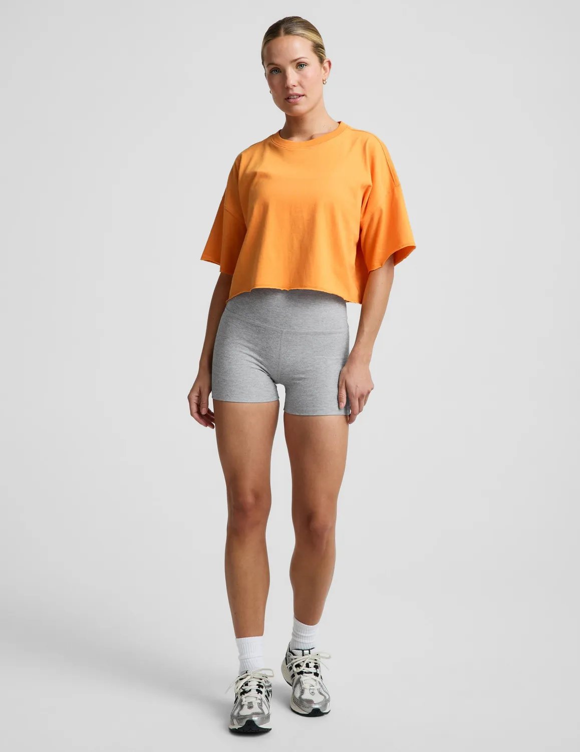 Beyond Yoga SoftKnit Better Than Ever Cropped t-shirt bright citrus