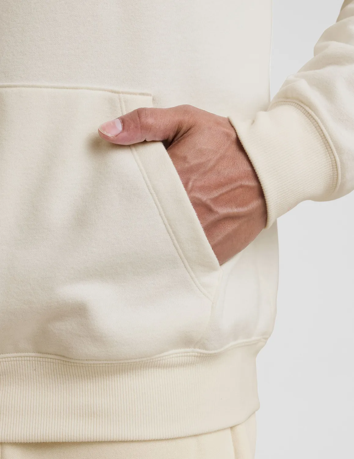 Beyond Yoga LuxeFleece Classic hoodie bone lös passform