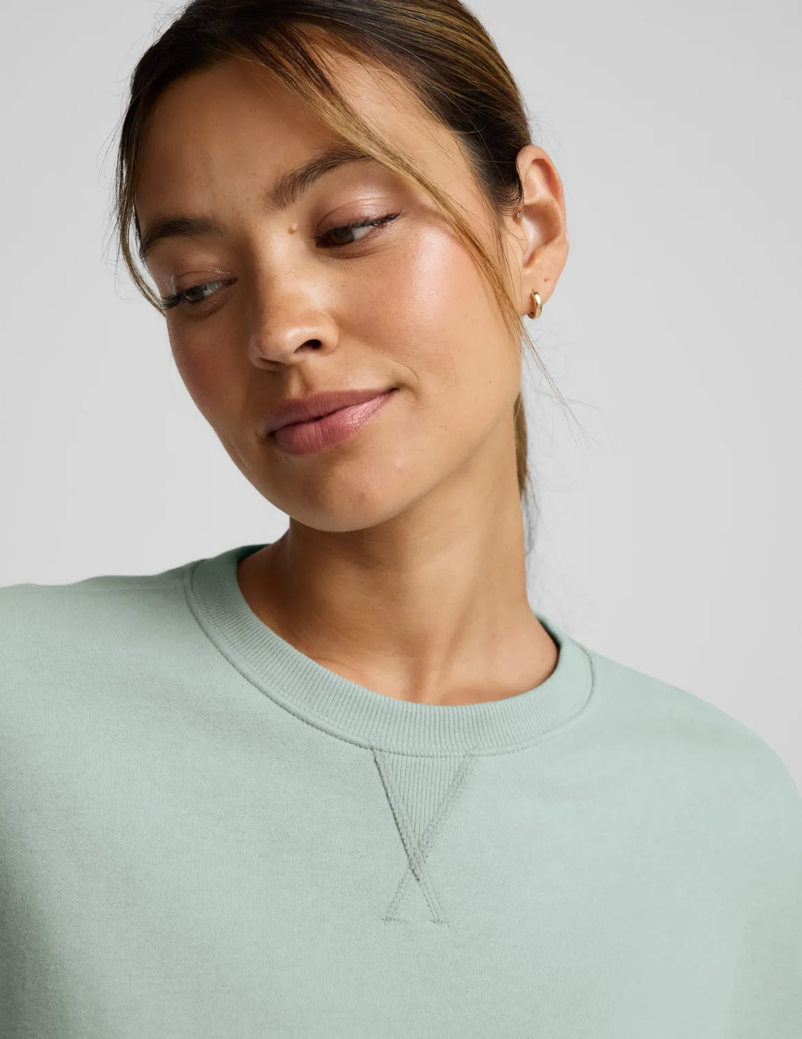 Beyond Yoga LuxeFleece Cropped sweatshirt Pale Blue ljusblå