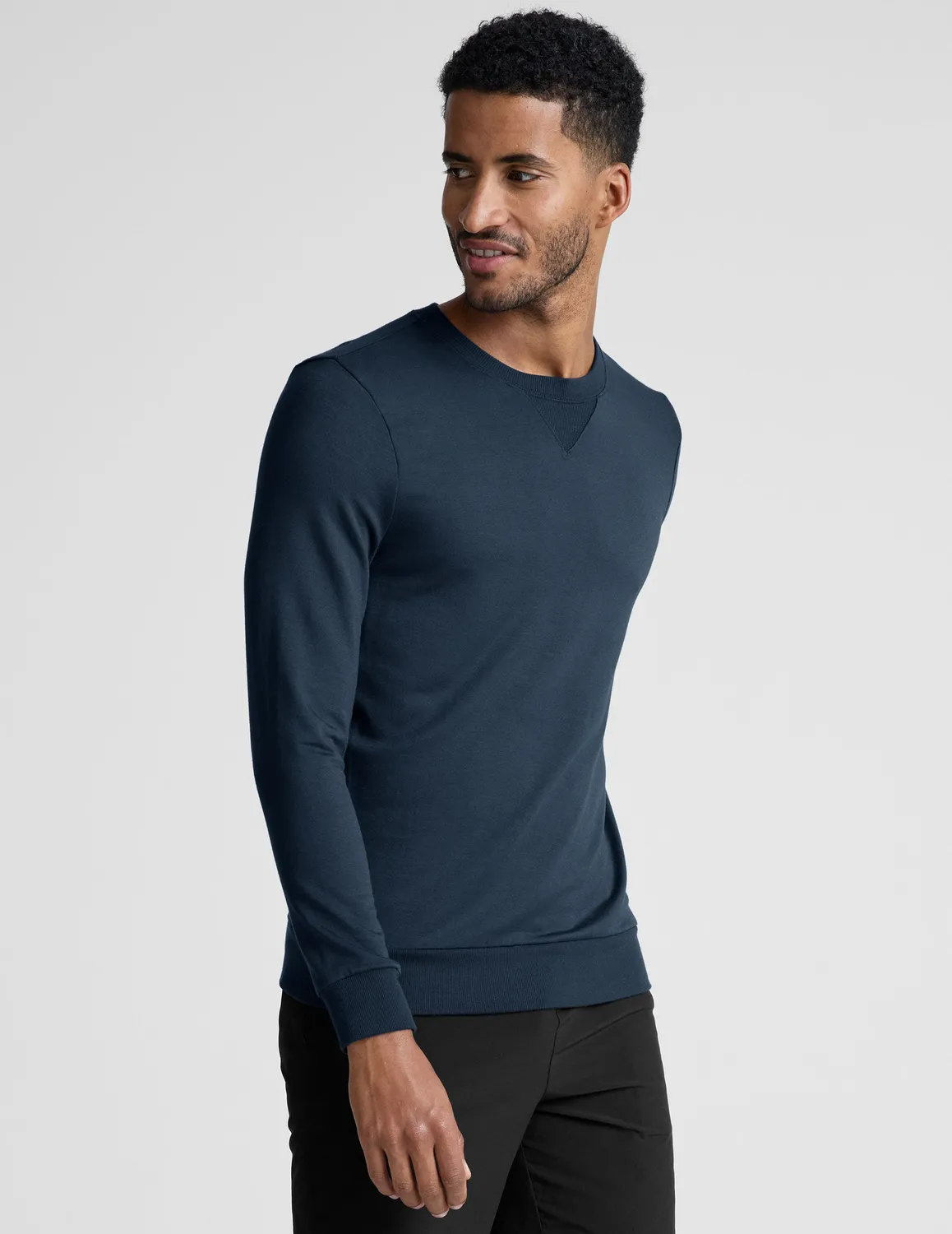 Beyond Yoga Always Beyond Men Crew Pullover sweatshirt Nocturnal Navy