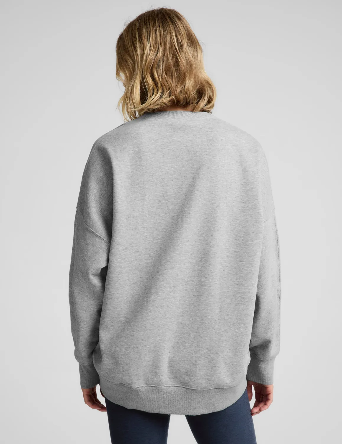 Beyond Yoga LuxeFleece 2.0 Oversized Crewneck sweatshirt Heather Gray